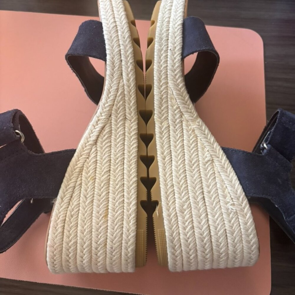 Sorel Navy Espadrille Wedge - Picture 7 of 9